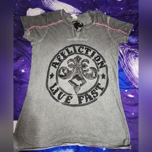 Affliction short sleeved v-neck shirt